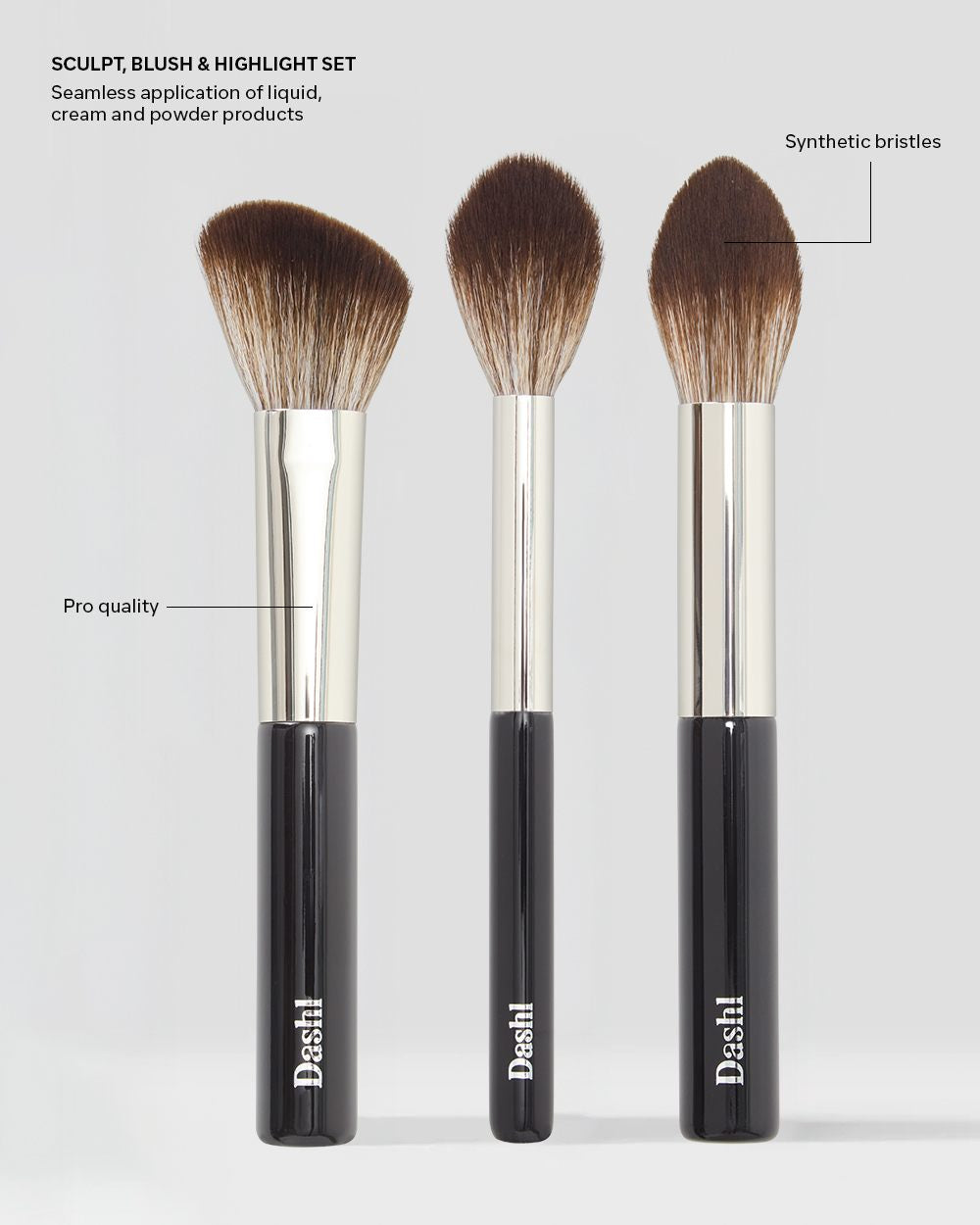 SCULPT, BLUSH & HIGHLUGHT 3-piece brush set
